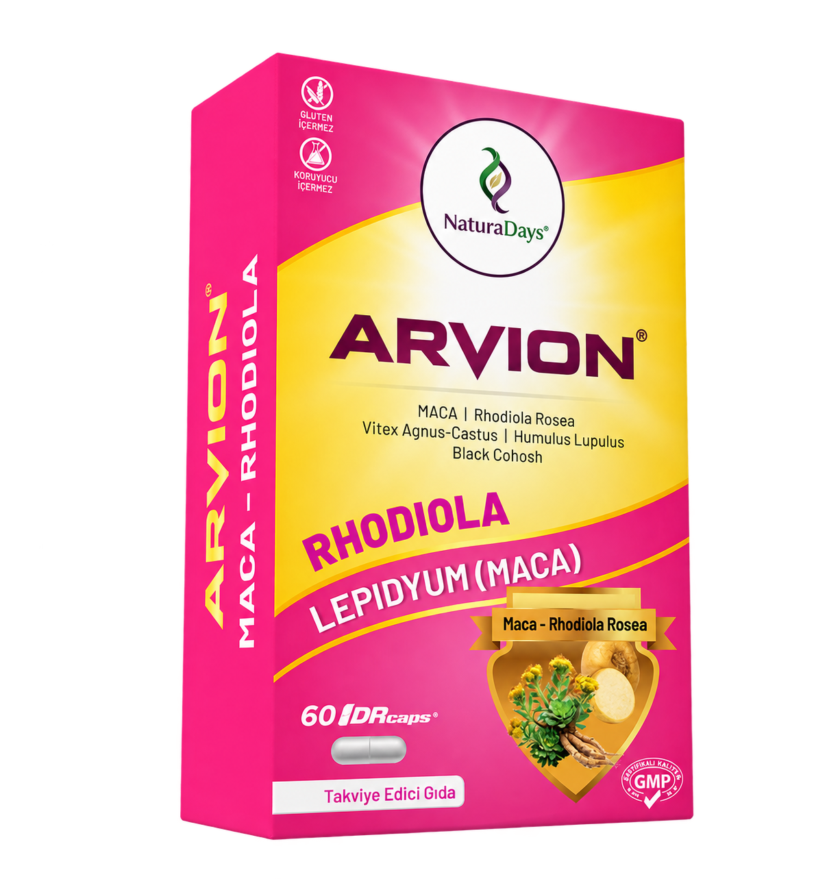 Rhodiola ürün ambalajı